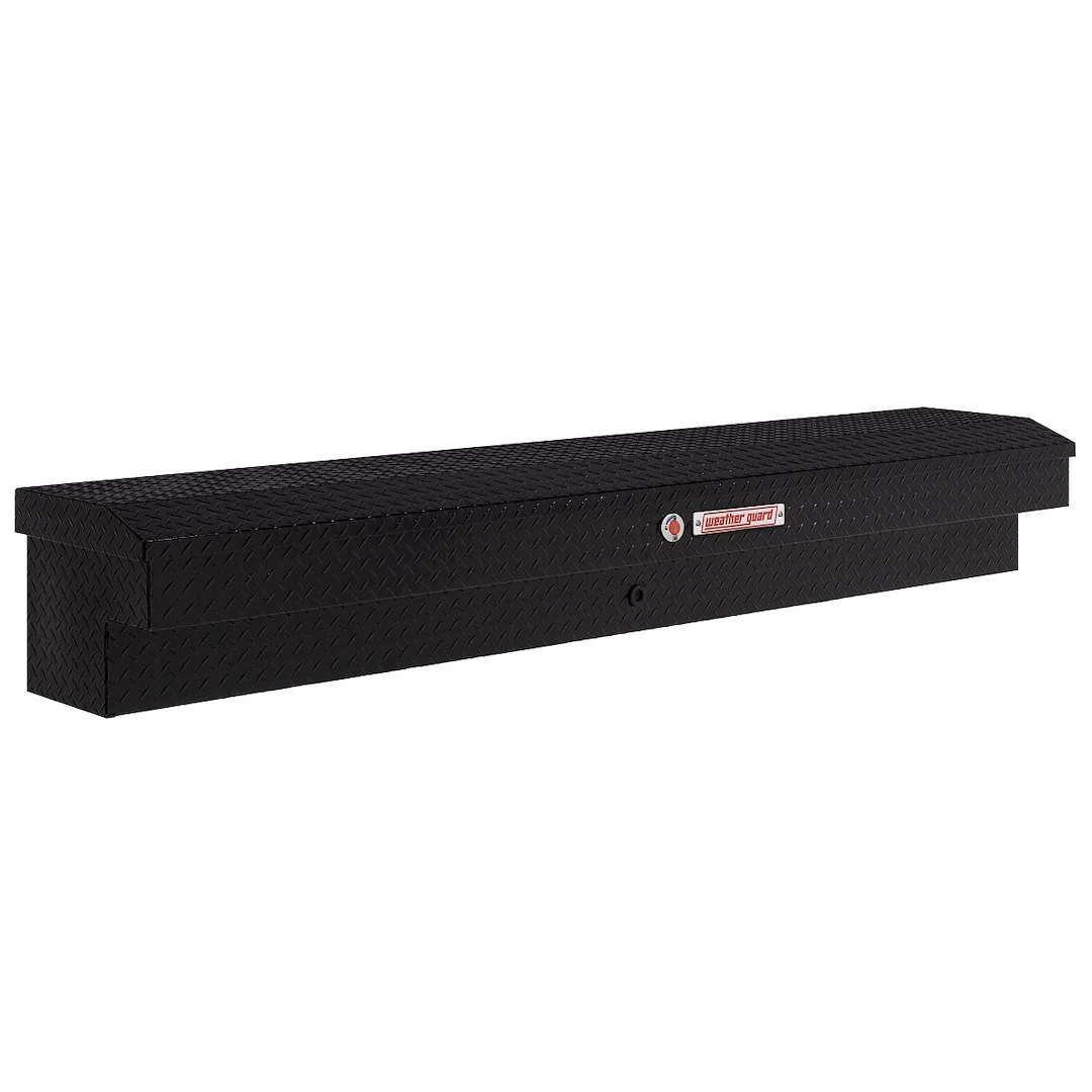 164-5-04 – WEATHERGUARD Tool Box, Side Mount Single Lid Powder Coated Gloss Black Aluminum 87 Inch Length x 17 Inch W...